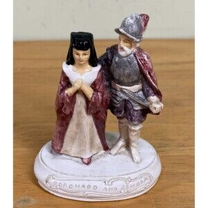 Vintage 1980 Sebastian Americans Foremost Miniatures Figurine Coronado & Senora